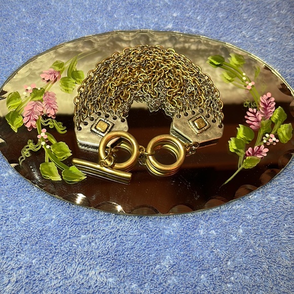 Vintage 1970’s Victorian Silver & Gold Bracelet. - Picture 2 of 6